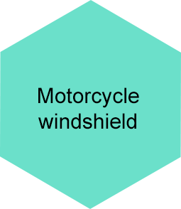 Motorcycle windshield